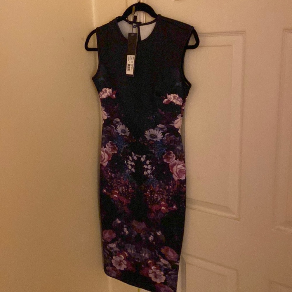Kardashian Kollection placement print dress new with tags size extra small